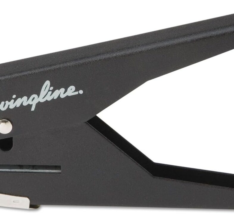 Swingline 1 Hole Punch, 20 Sheet Capacity Hole Puncher, Low Force Plier Paper Punch, Black & Silver (74017)